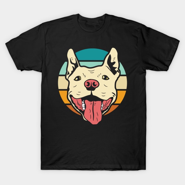 Retro Classic Pitbull Terrier T-Shirt by Cup of Tee